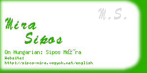 mira sipos business card